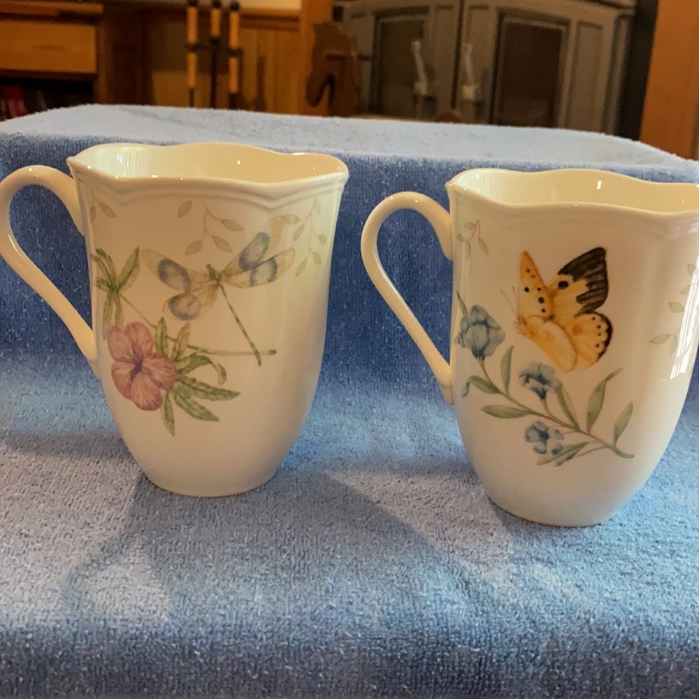 2 Coffee/tea mugs Lenox ceramic - Picture 2 of 6